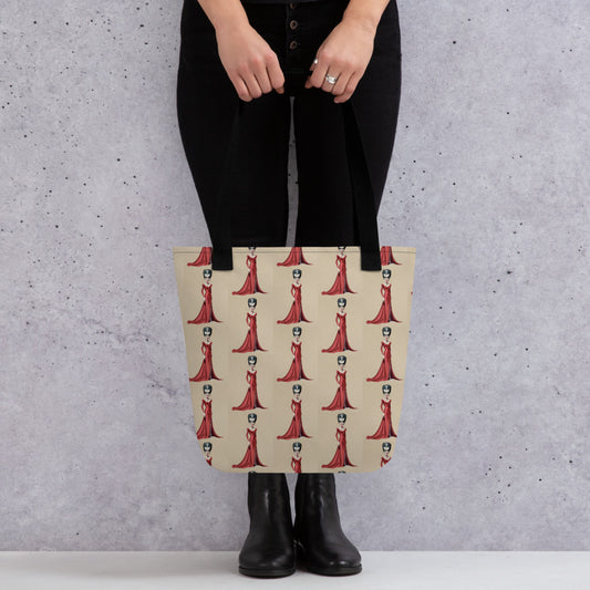 LADY IN RED TOTE BAG