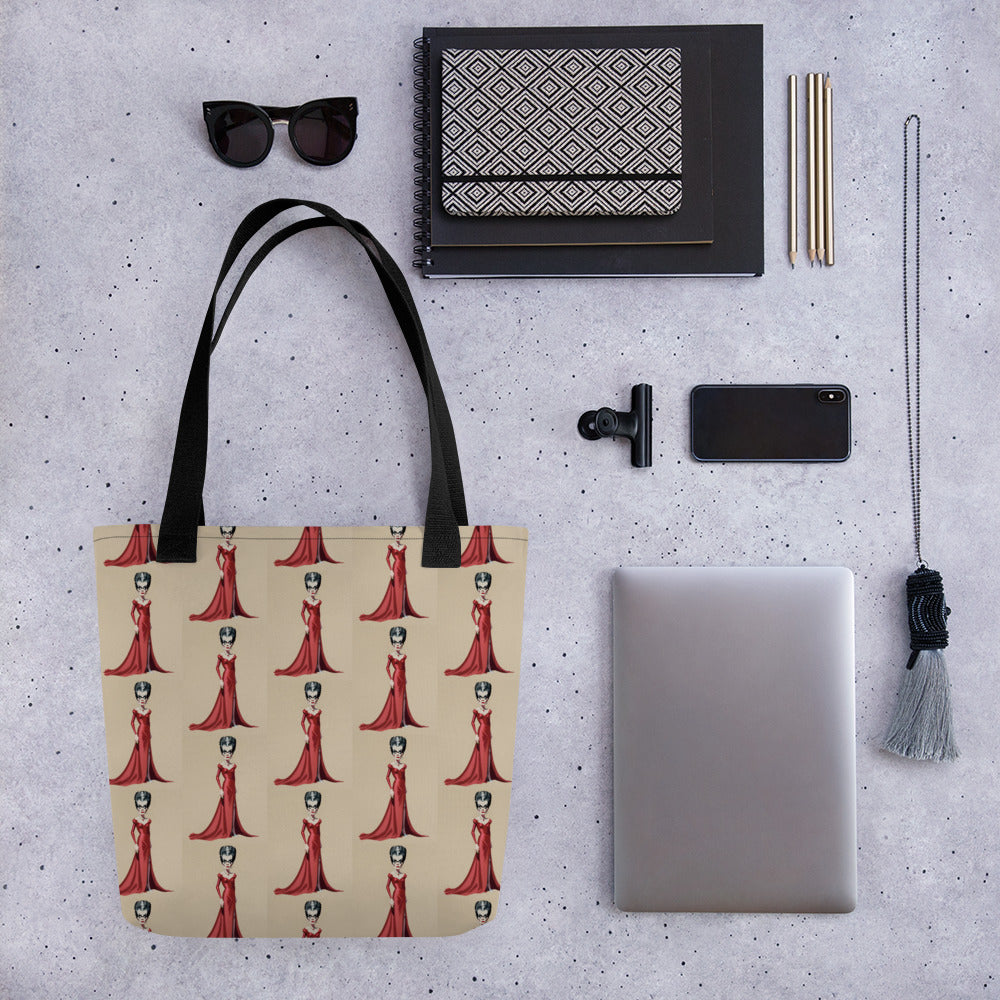 LADY IN RED TOTE BAG