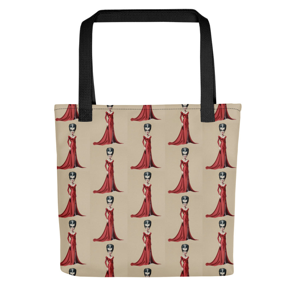LADY IN RED TOTE BAG