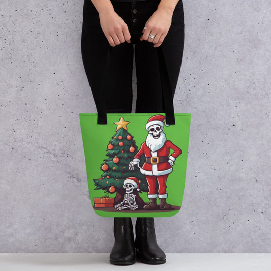 SANTA TREE TOTE BAG