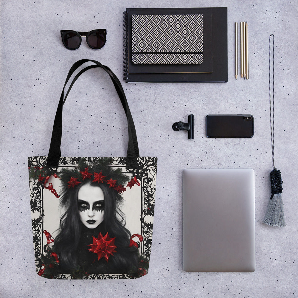 XMAS GOTH GIRL TOTE BAG