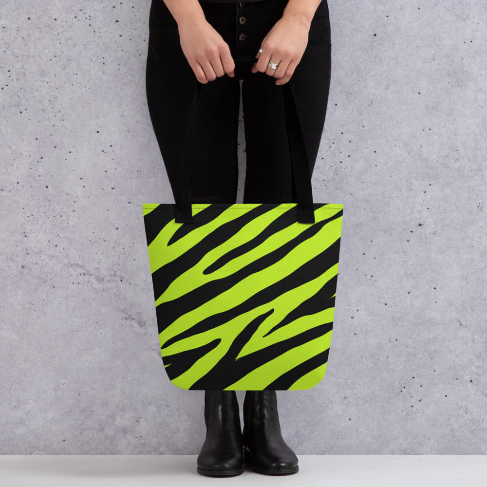 YELLOW ZEBRA TOTE BAG