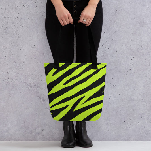 YELLOW ZEBRA TOTE BAG