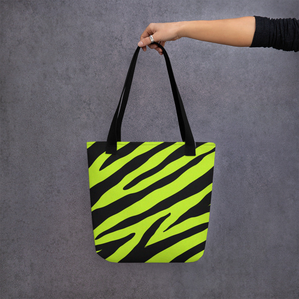 YELLOW ZEBRA TOTE BAG