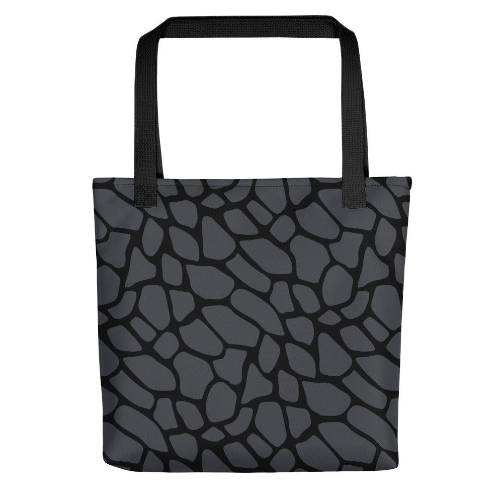 GRAY SNAKESKIN TOTE BAG