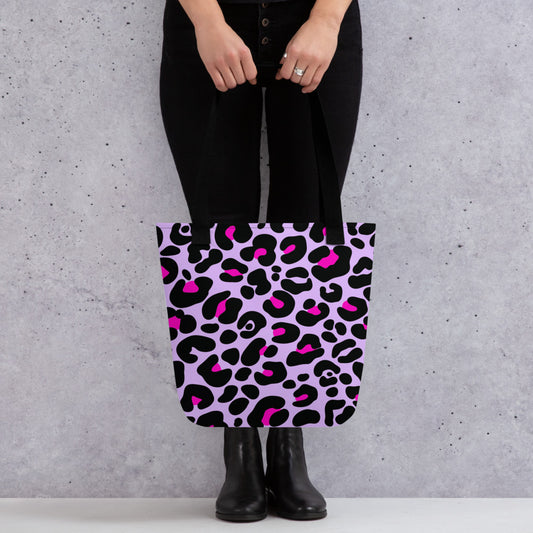 PINK & PURPLE LEOPARD TOTE BAG