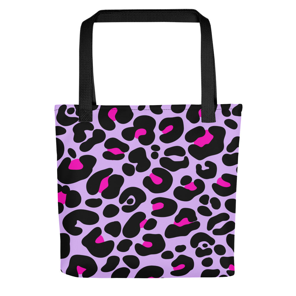 PINK & PURPLE LEOPARD TOTE BAG