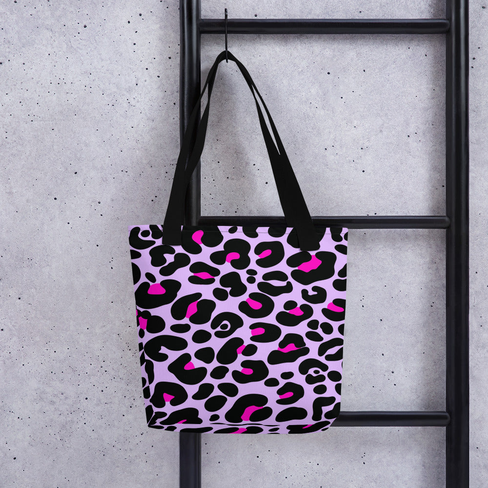 PINK & PURPLE LEOPARD TOTE BAG