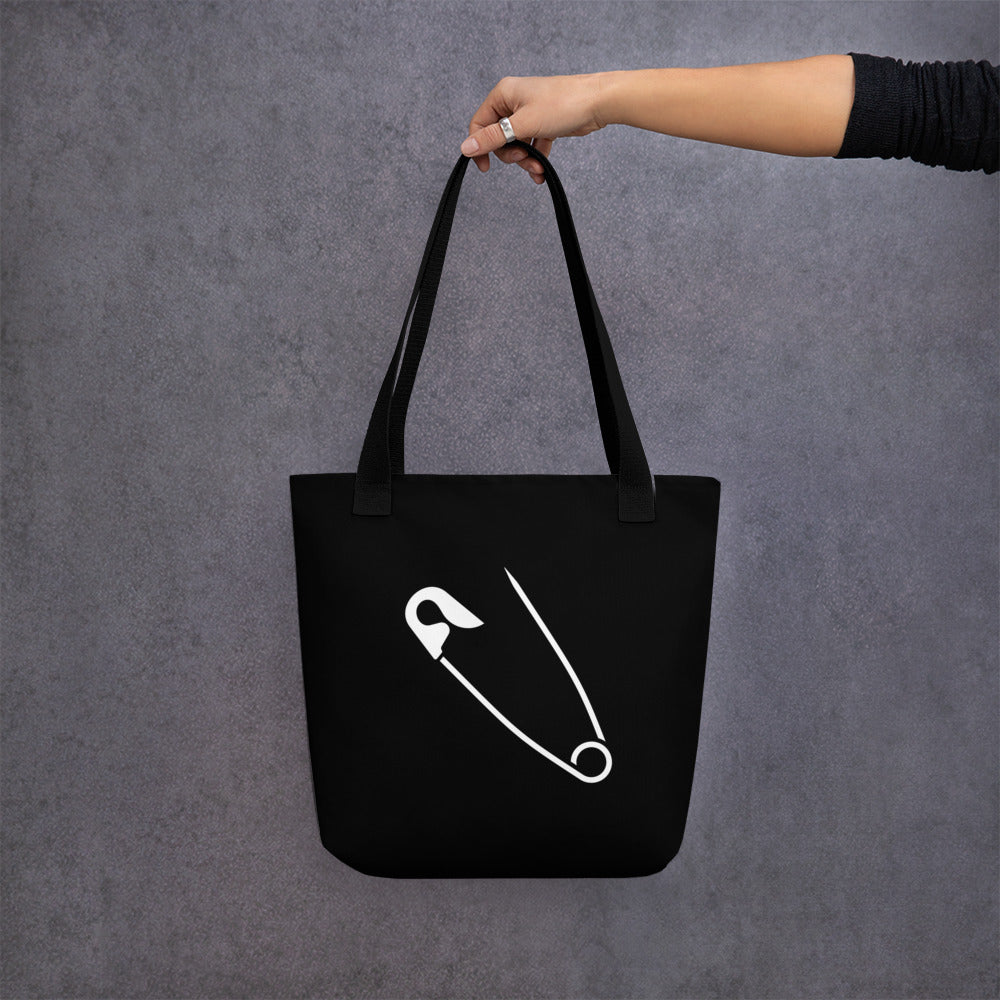 SAFETY PIN TOTE BAG