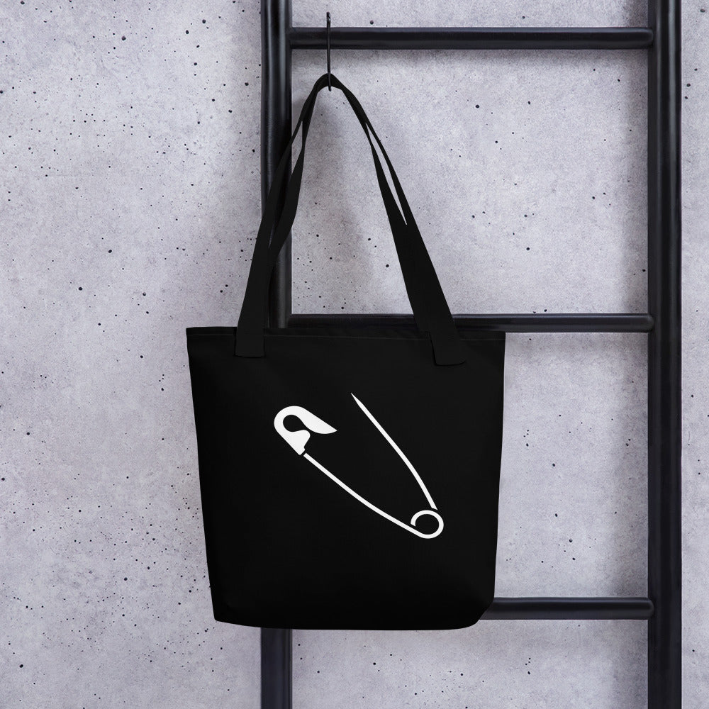 SAFETY PIN TOTE BAG