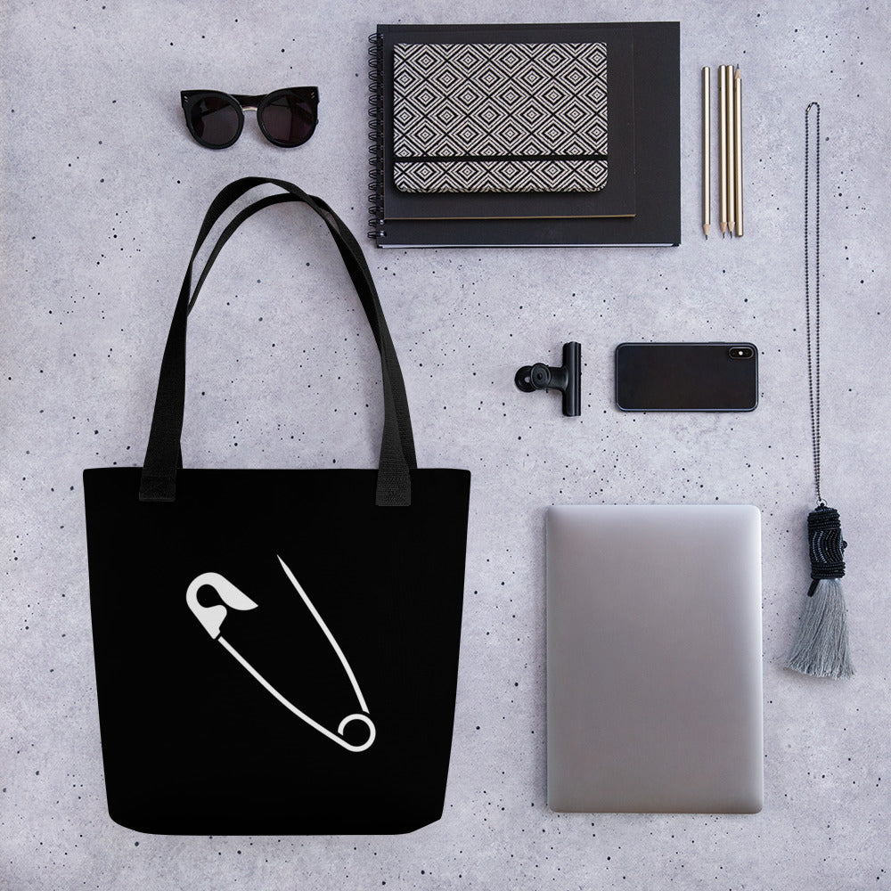 SAFETY PIN TOTE BAG