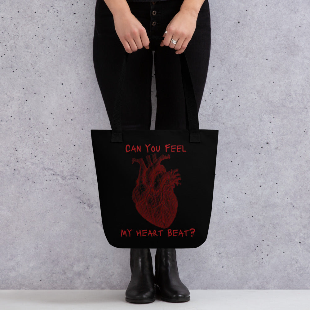 CAN YOU FEEL MY HEART BEAT TOTE BAG
