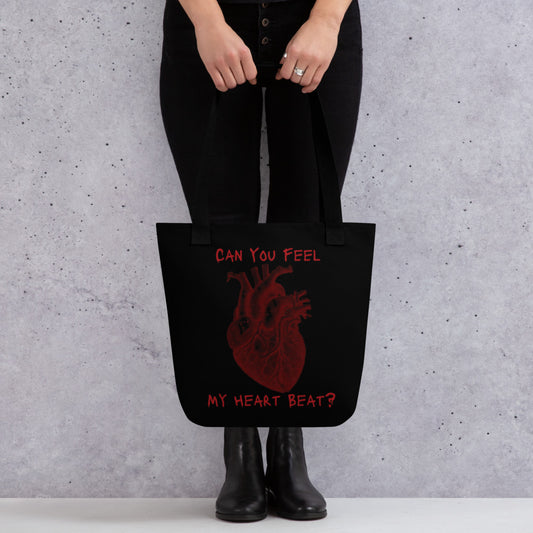 CAN YOU FEEL MY HEART BEAT TOTE BAG