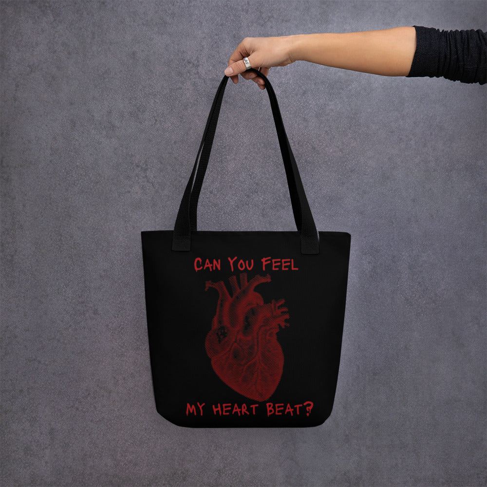CAN YOU FEEL MY HEART BEAT TOTE BAG