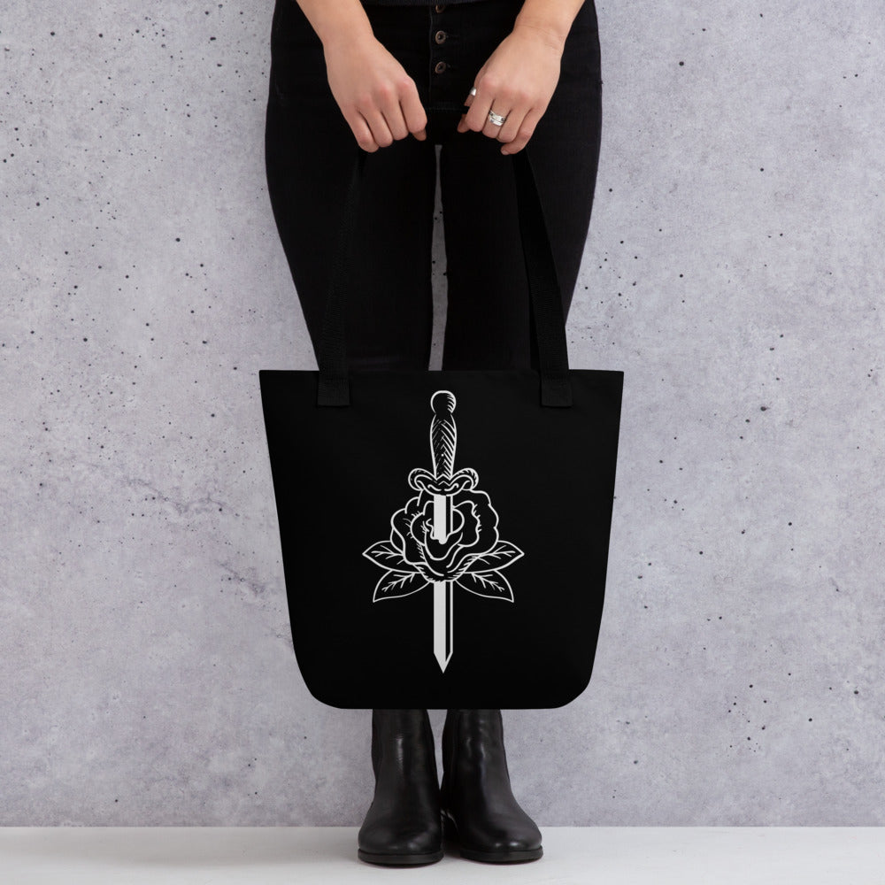 DAGGER & ROSE TOTE BAG