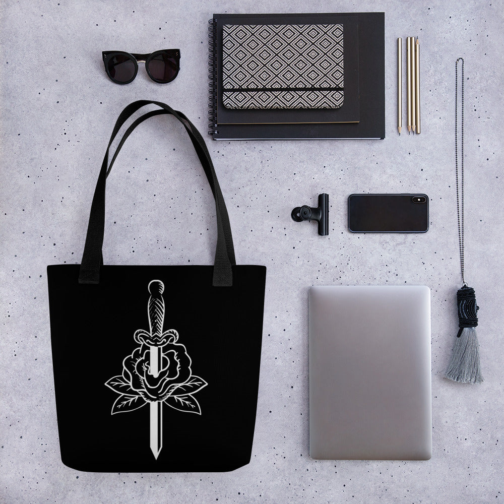 DAGGER & ROSE TOTE BAG
