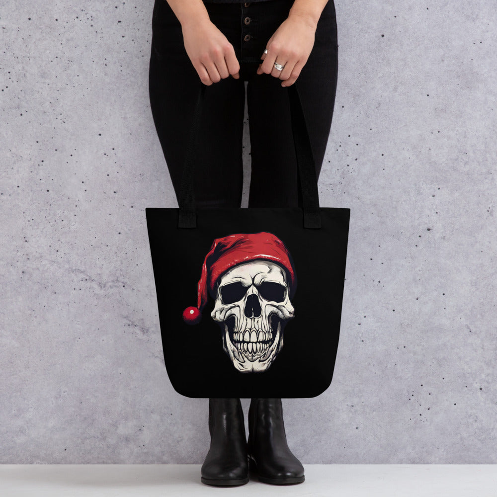 SANTA SKULL TOTE BAG
