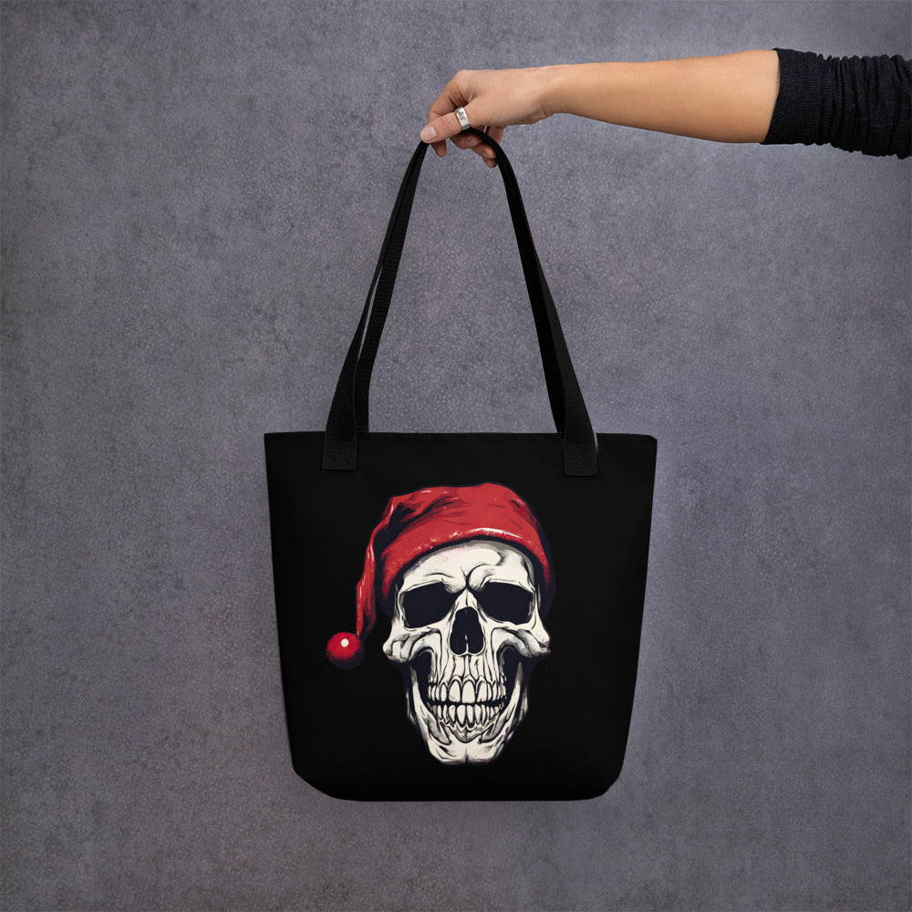 SANTA SKULL TOTE BAG