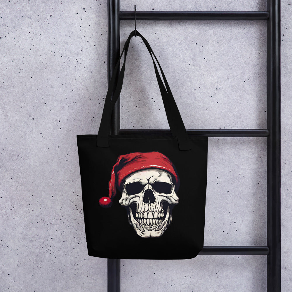 SANTA SKULL TOTE BAG