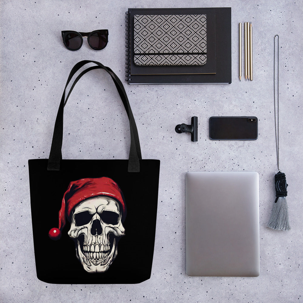 SANTA SKULL TOTE BAG
