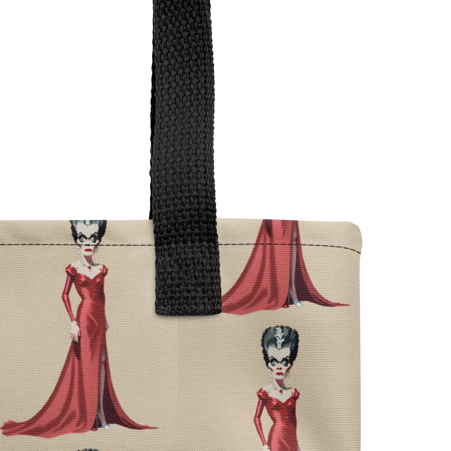 LADY IN RED TOTE BAG
