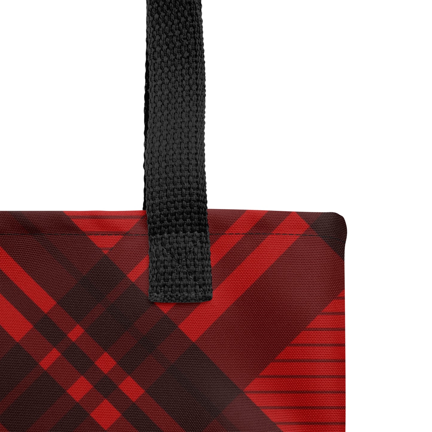 RED PLAID TOTE BAG