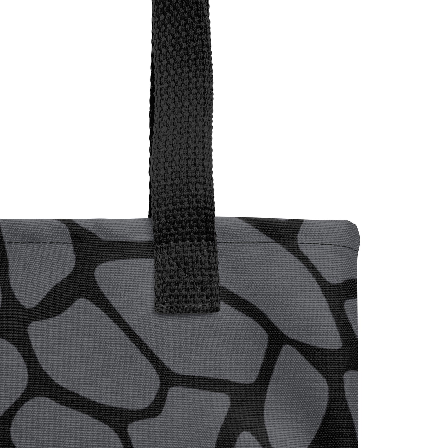 GRAY SNAKESKIN TOTE BAG