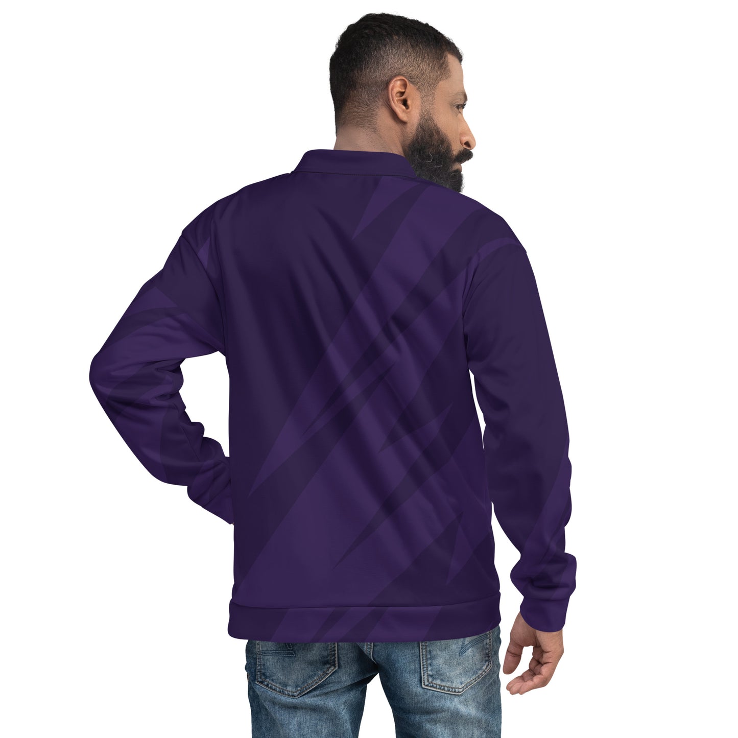 PURPLE BOLT UNISEX BOMBER JACKET