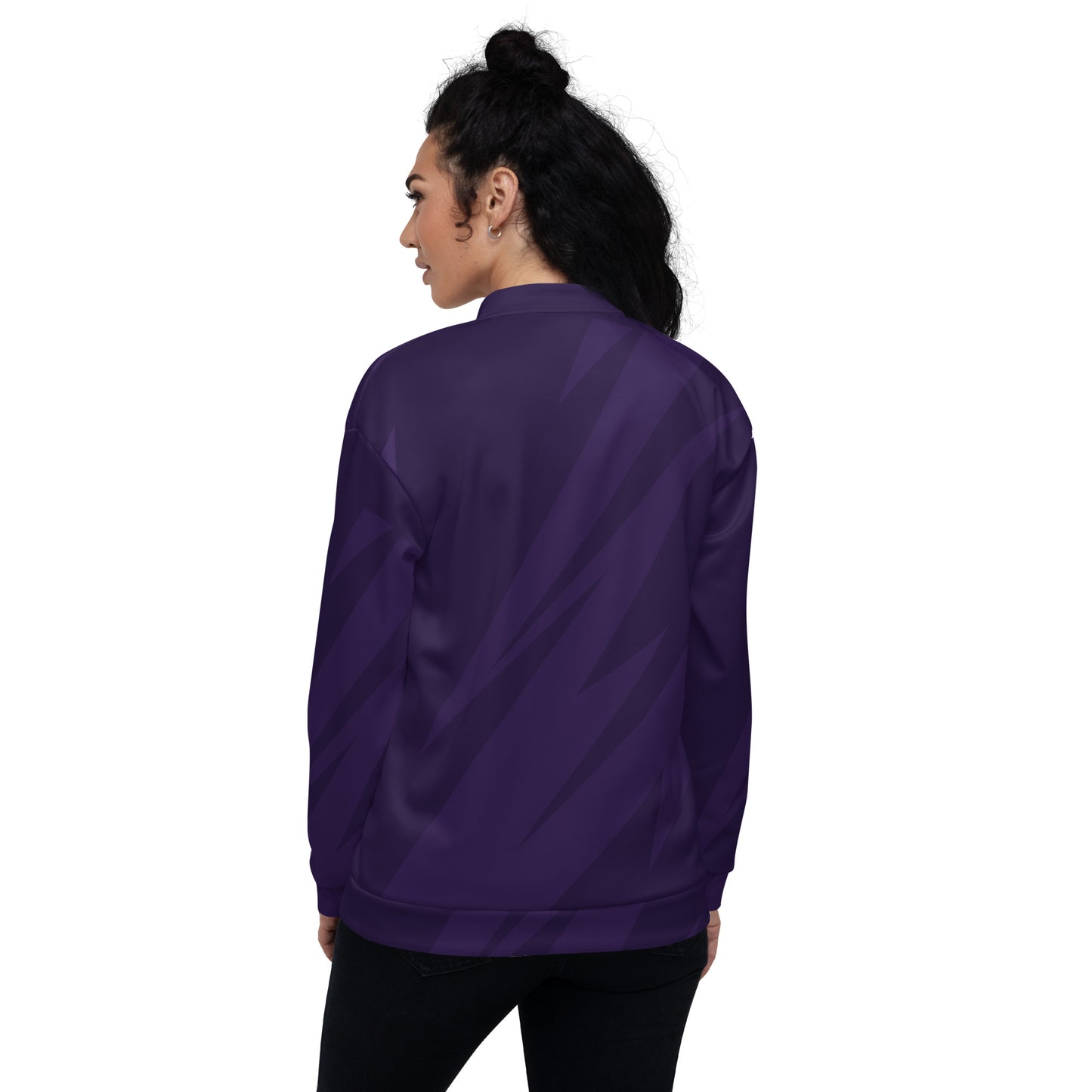 PURPLE BOLT UNISEX BOMBER JACKET
