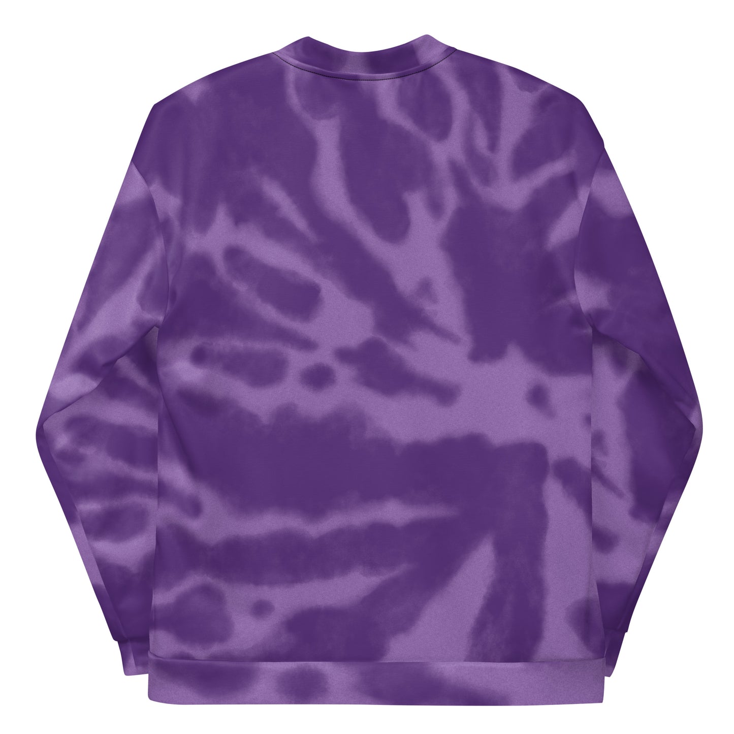 PURPLE TIE DYE UNISEX BOMBER JACKET