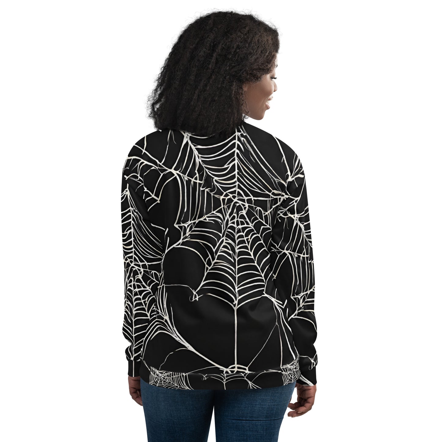 WEB OF LIES UNISEX BOMBER JACKET