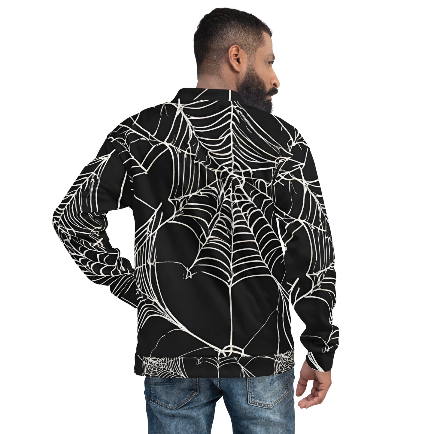 WEB OF LIES UNISEX BOMBER JACKET