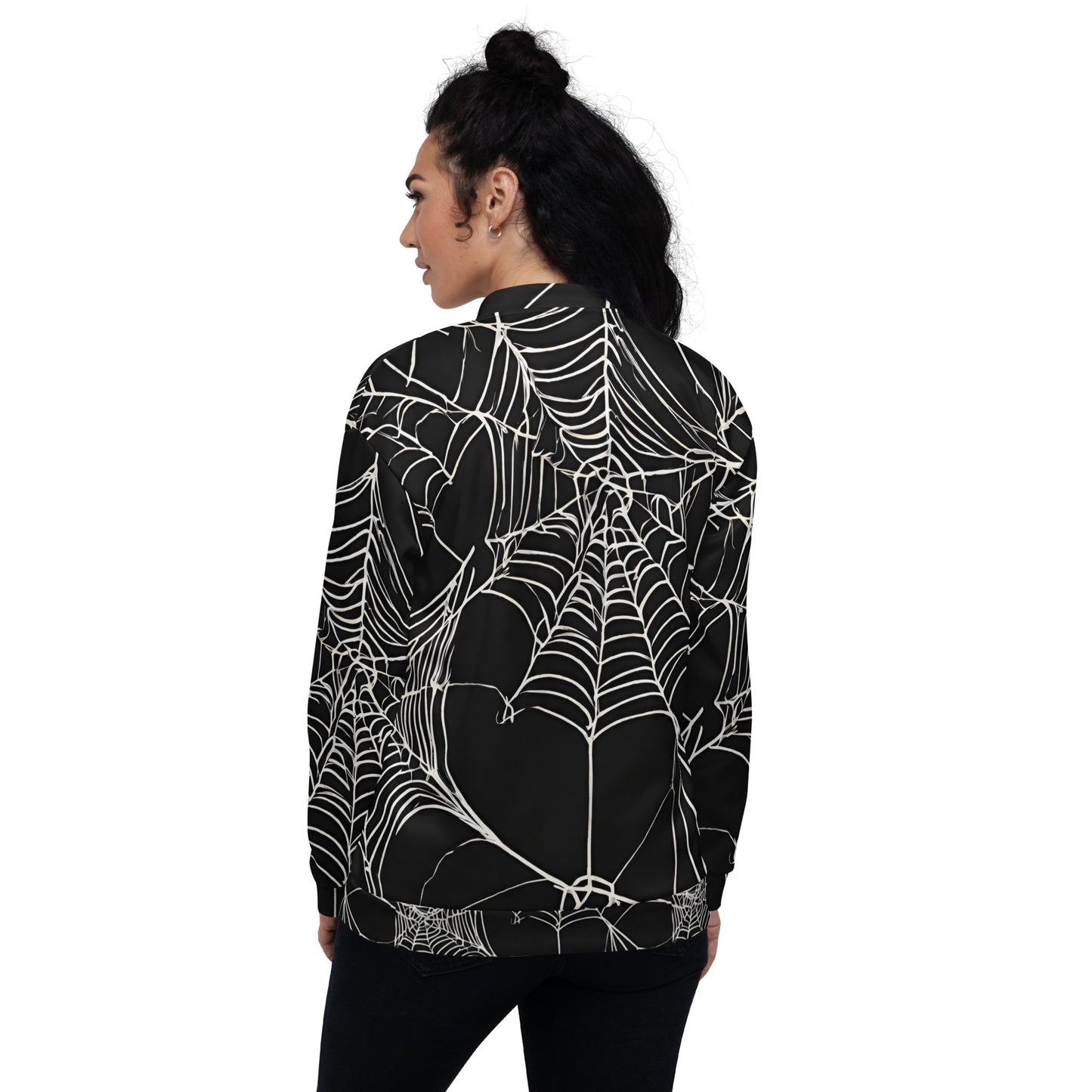 WEB OF LIES UNISEX BOMBER JACKET