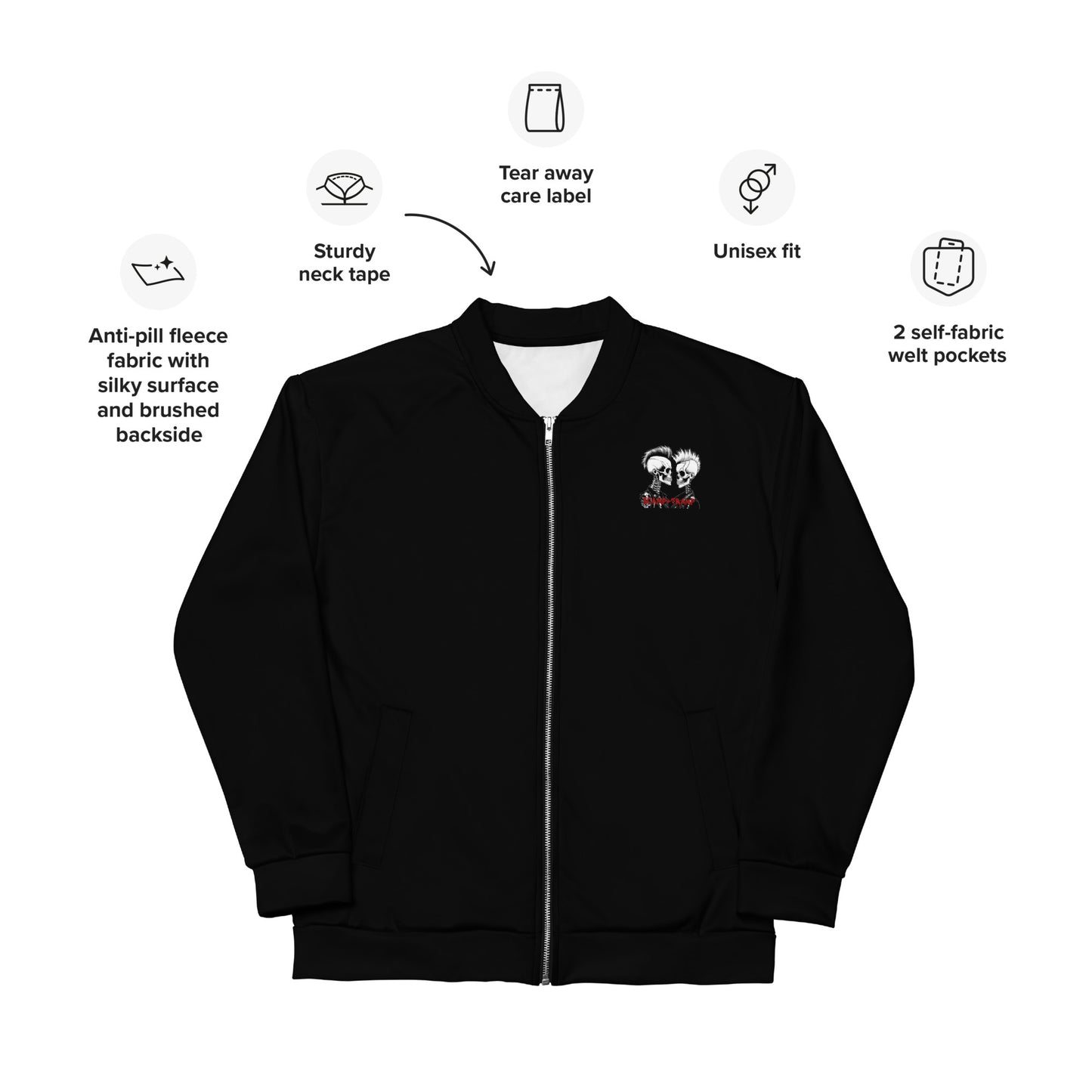 ANARCHY UNISEX BOMBER JACKET