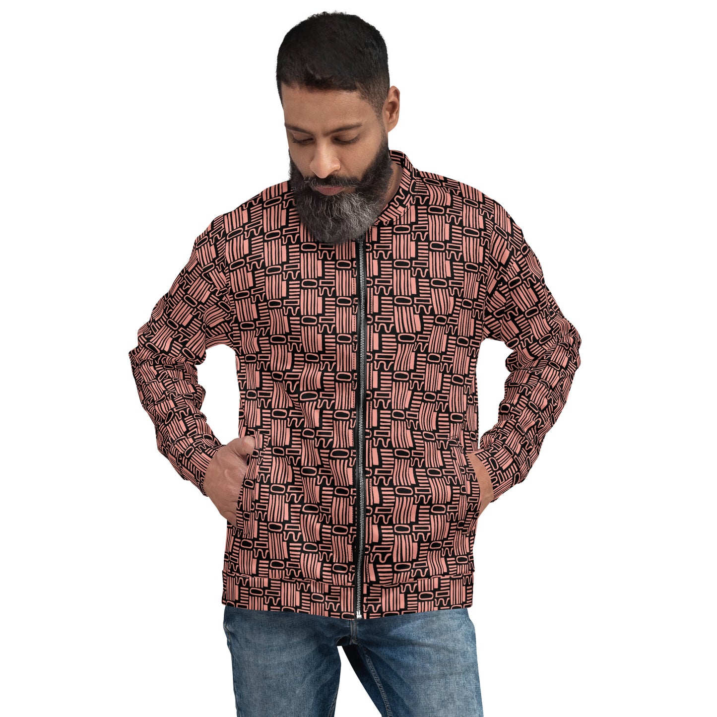 GEO RUST UNISEX BOMBER JACKET