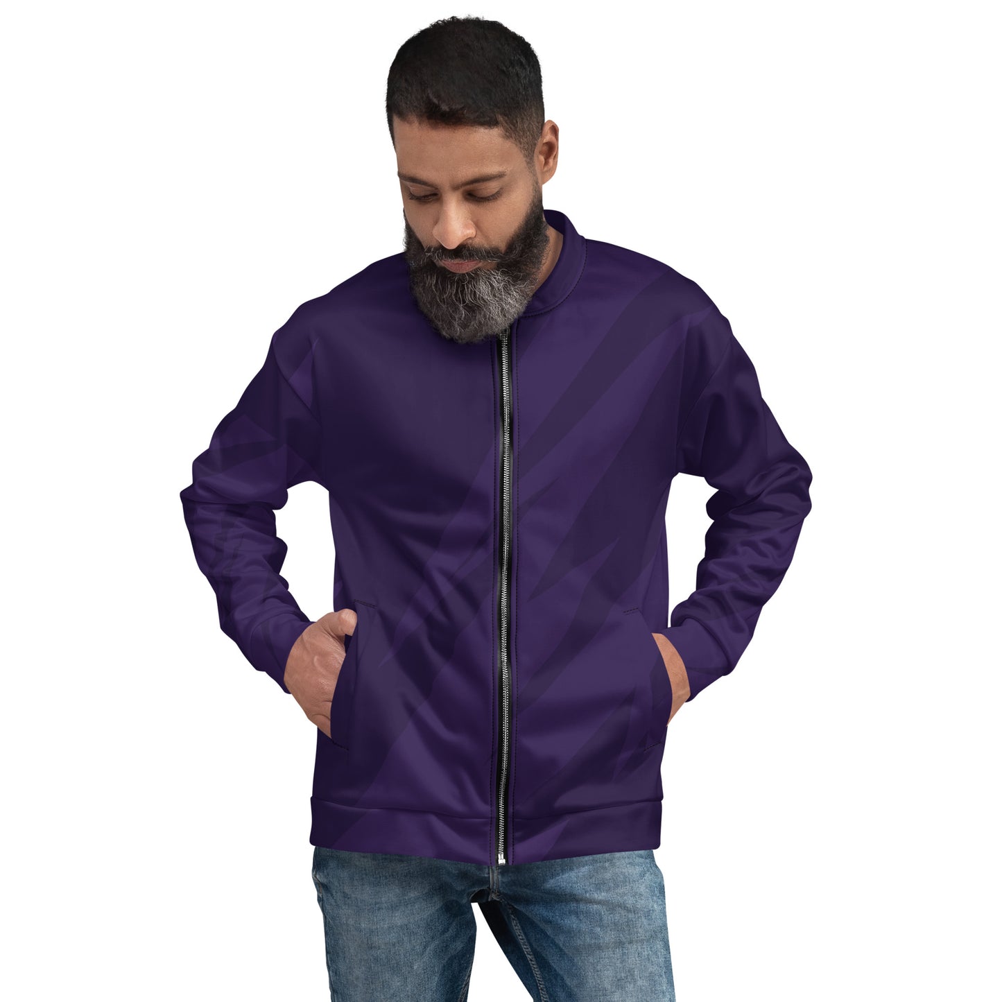 PURPLE BOLT UNISEX BOMBER JACKET