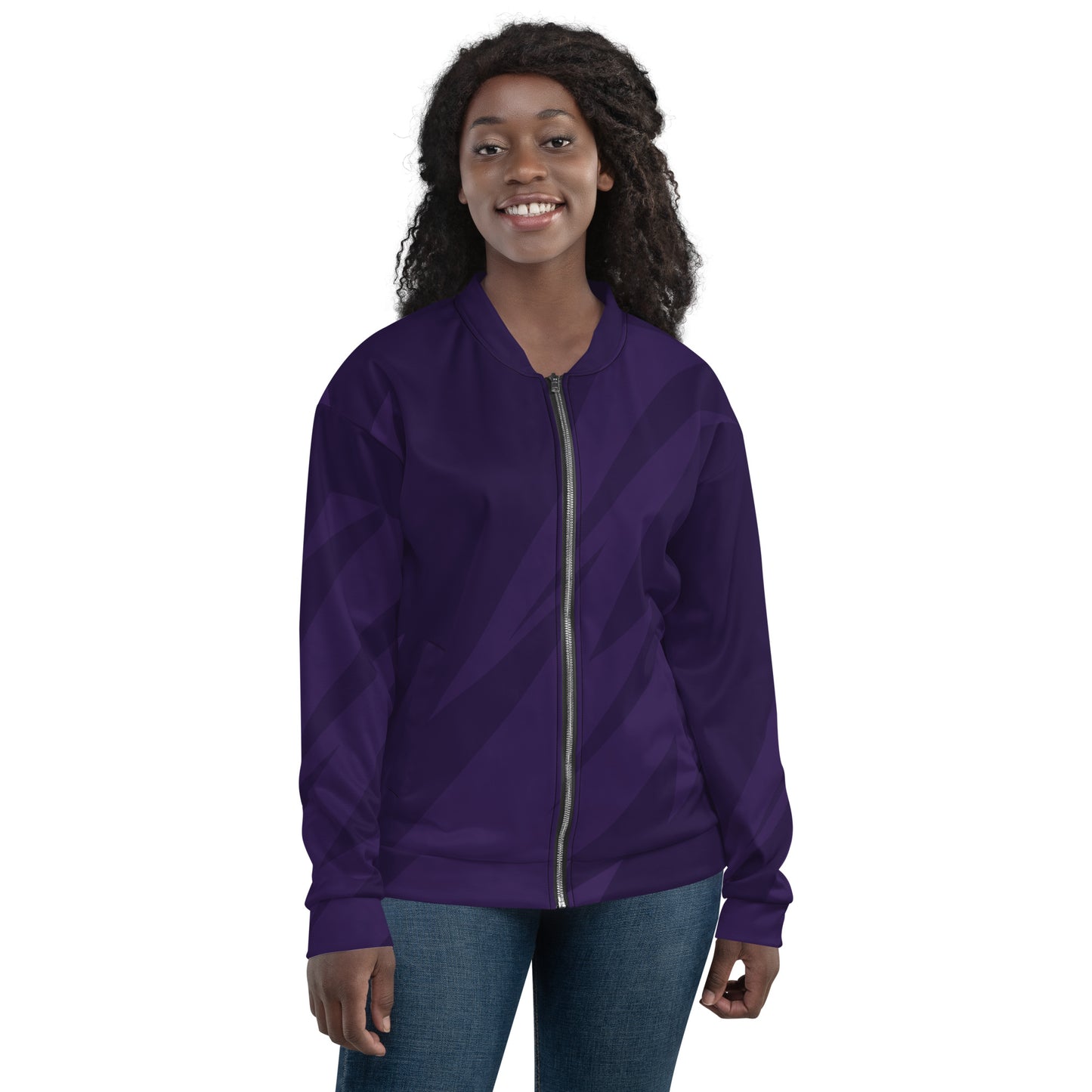 PURPLE BOLT UNISEX BOMBER JACKET