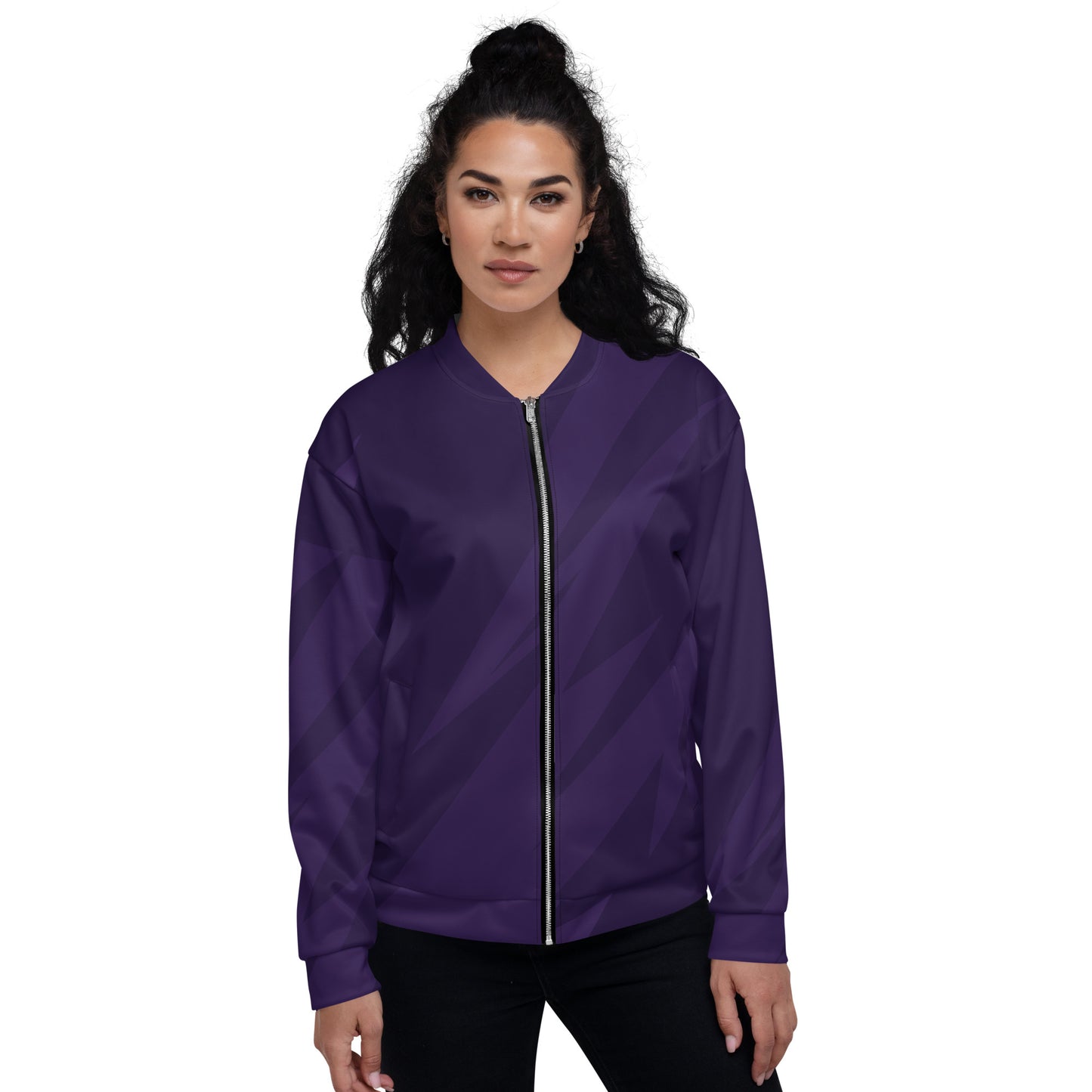 PURPLE BOLT UNISEX BOMBER JACKET