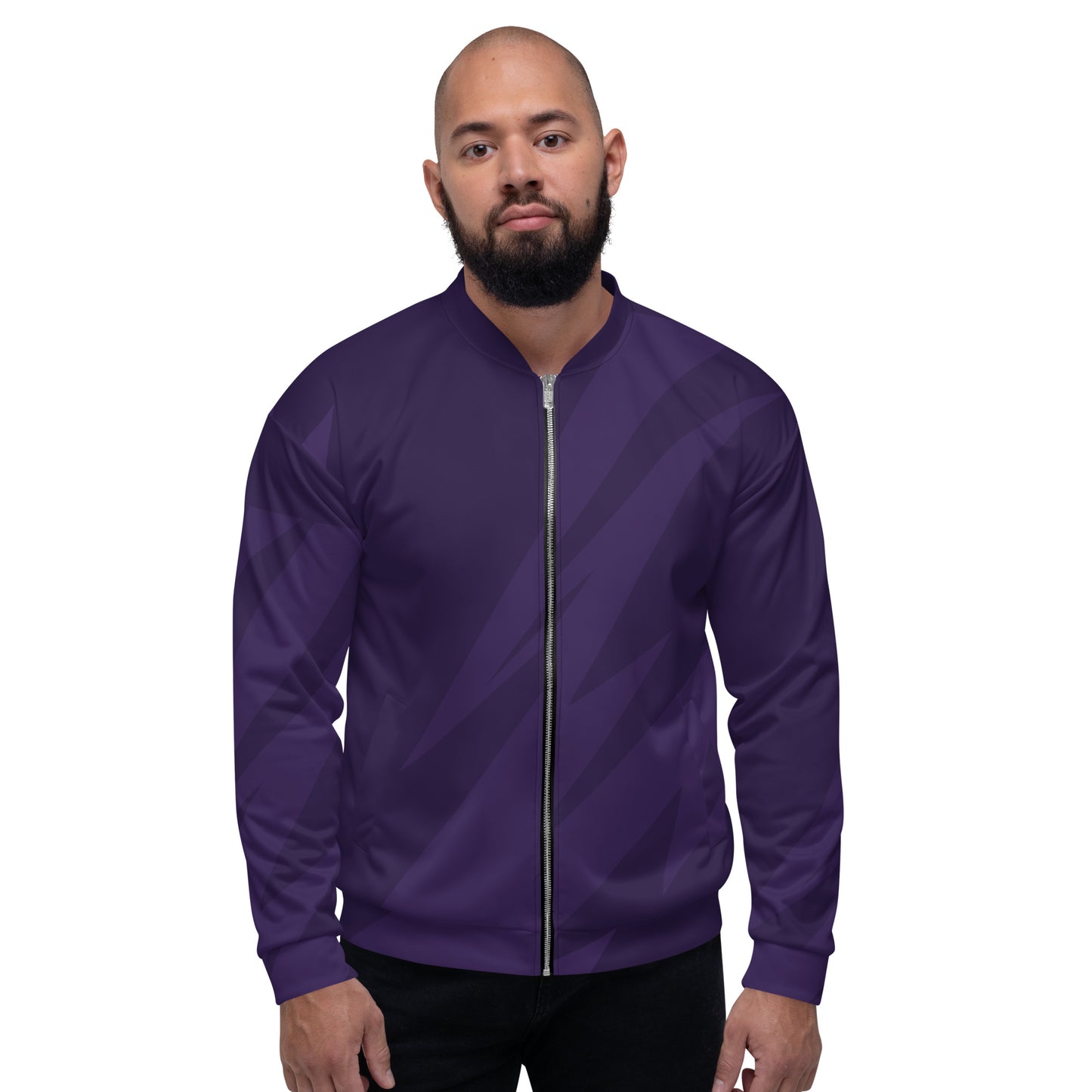 PURPLE BOLT UNISEX BOMBER JACKET