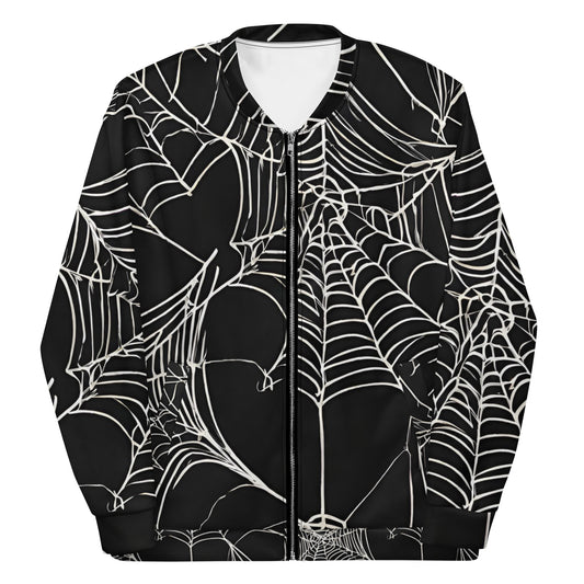 WEB OF LIES UNISEX BOMBER JACKET
