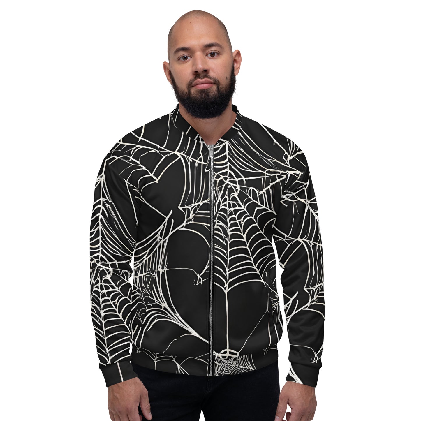 WEB OF LIES UNISEX BOMBER JACKET