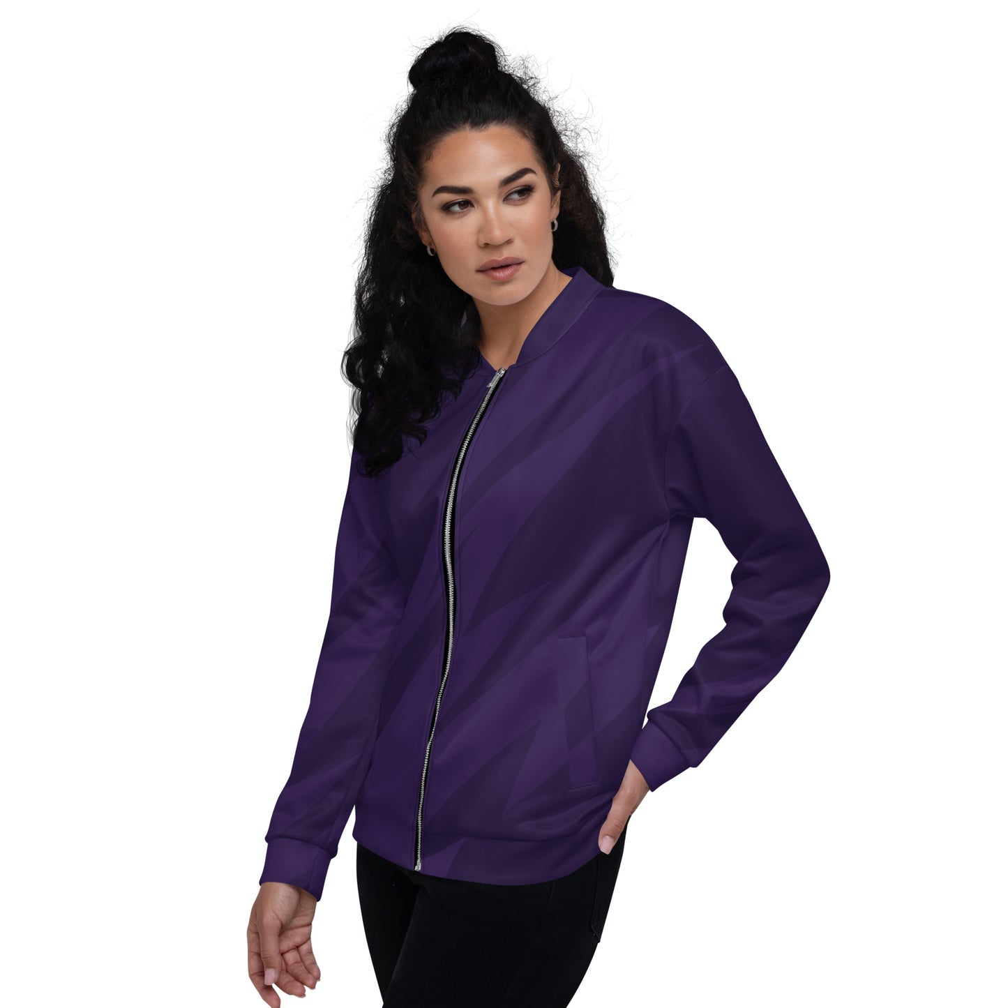 PURPLE BOLT UNISEX BOMBER JACKET