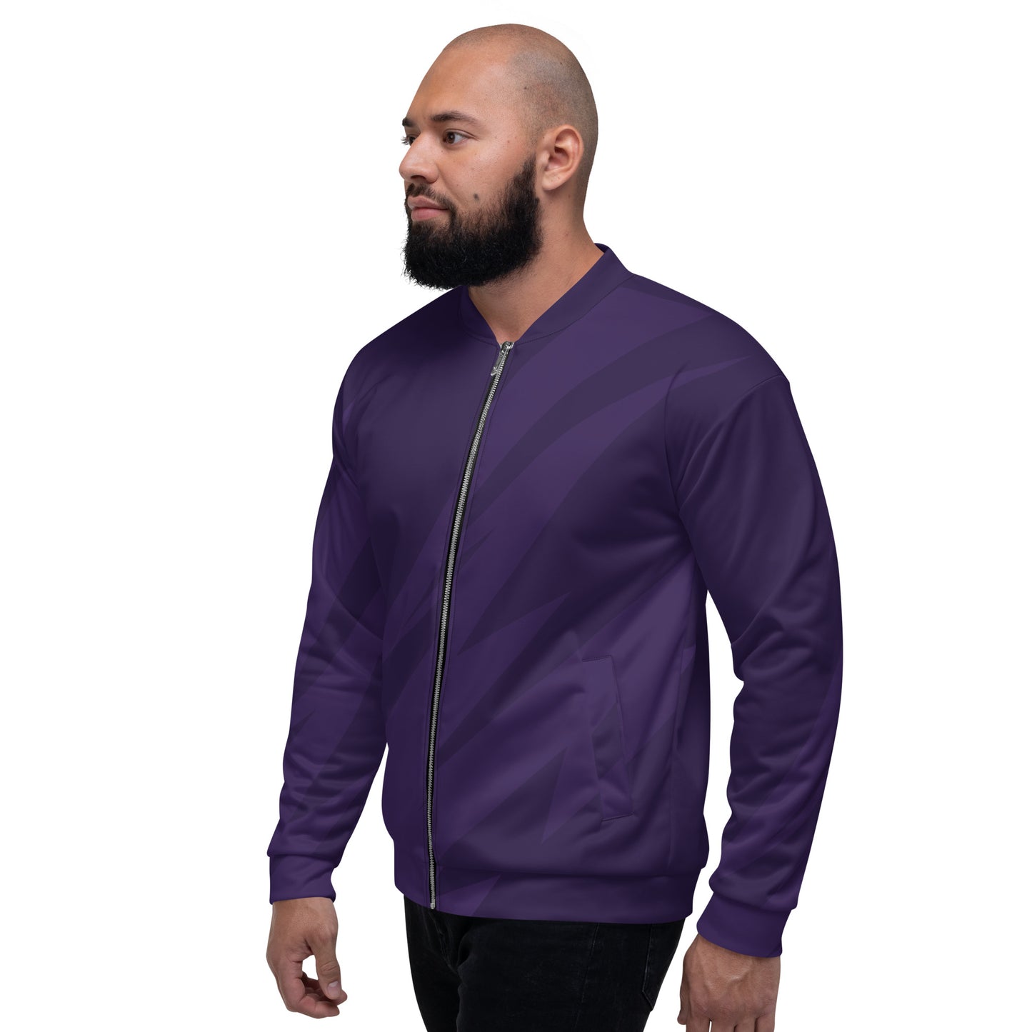 PURPLE BOLT UNISEX BOMBER JACKET