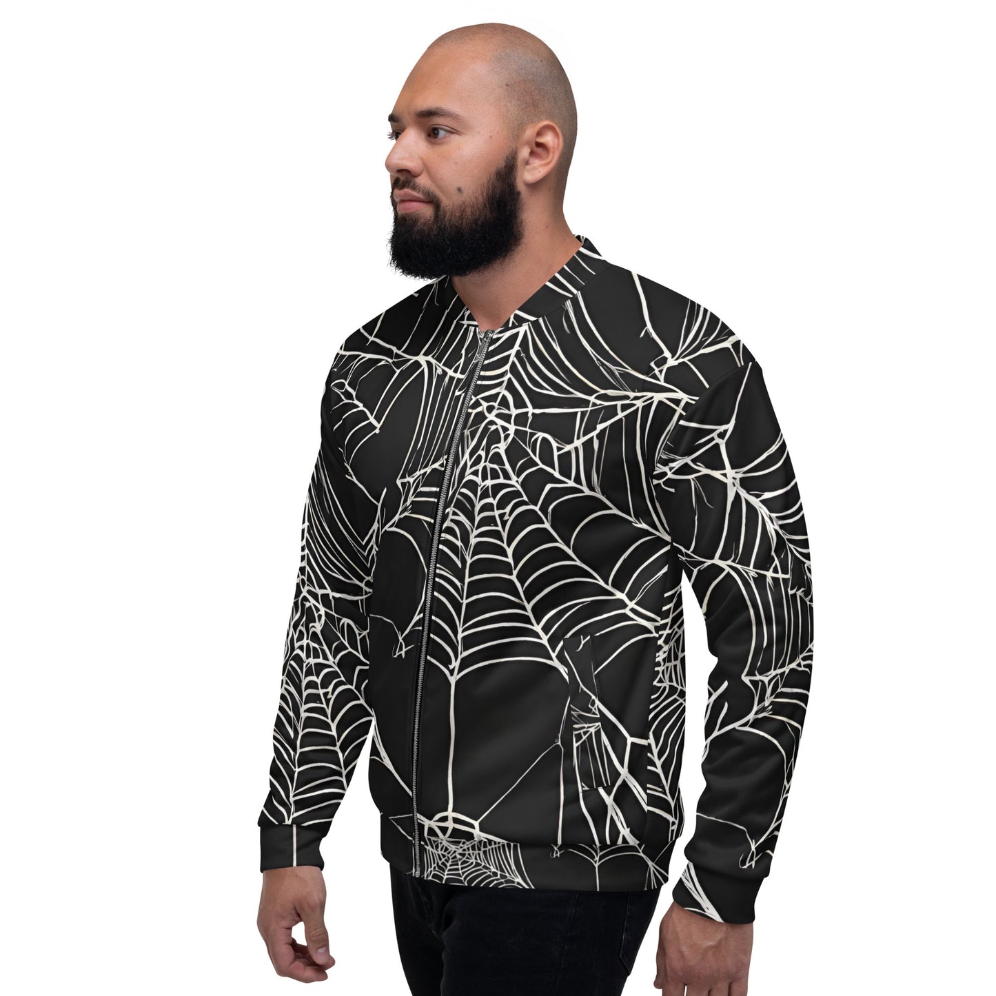 WEB OF LIES UNISEX BOMBER JACKET