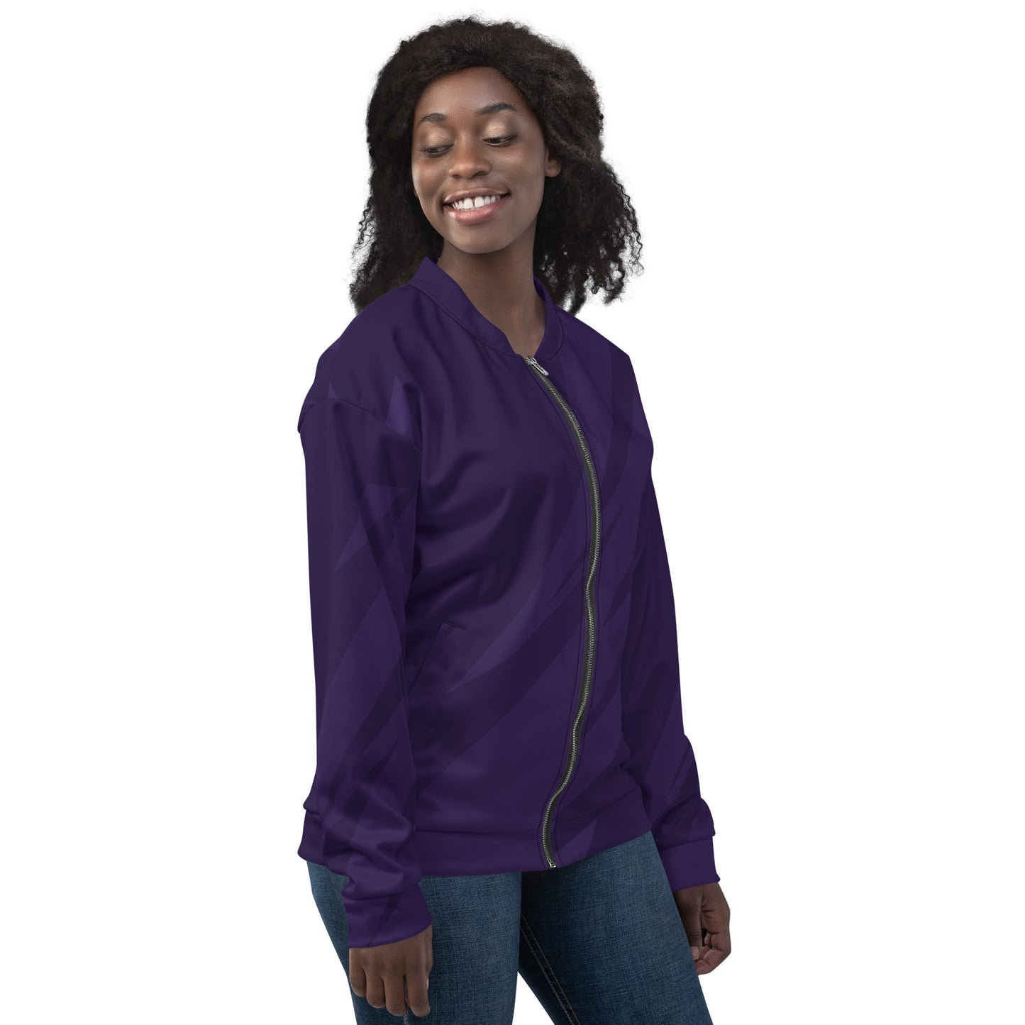PURPLE BOLT UNISEX BOMBER JACKET