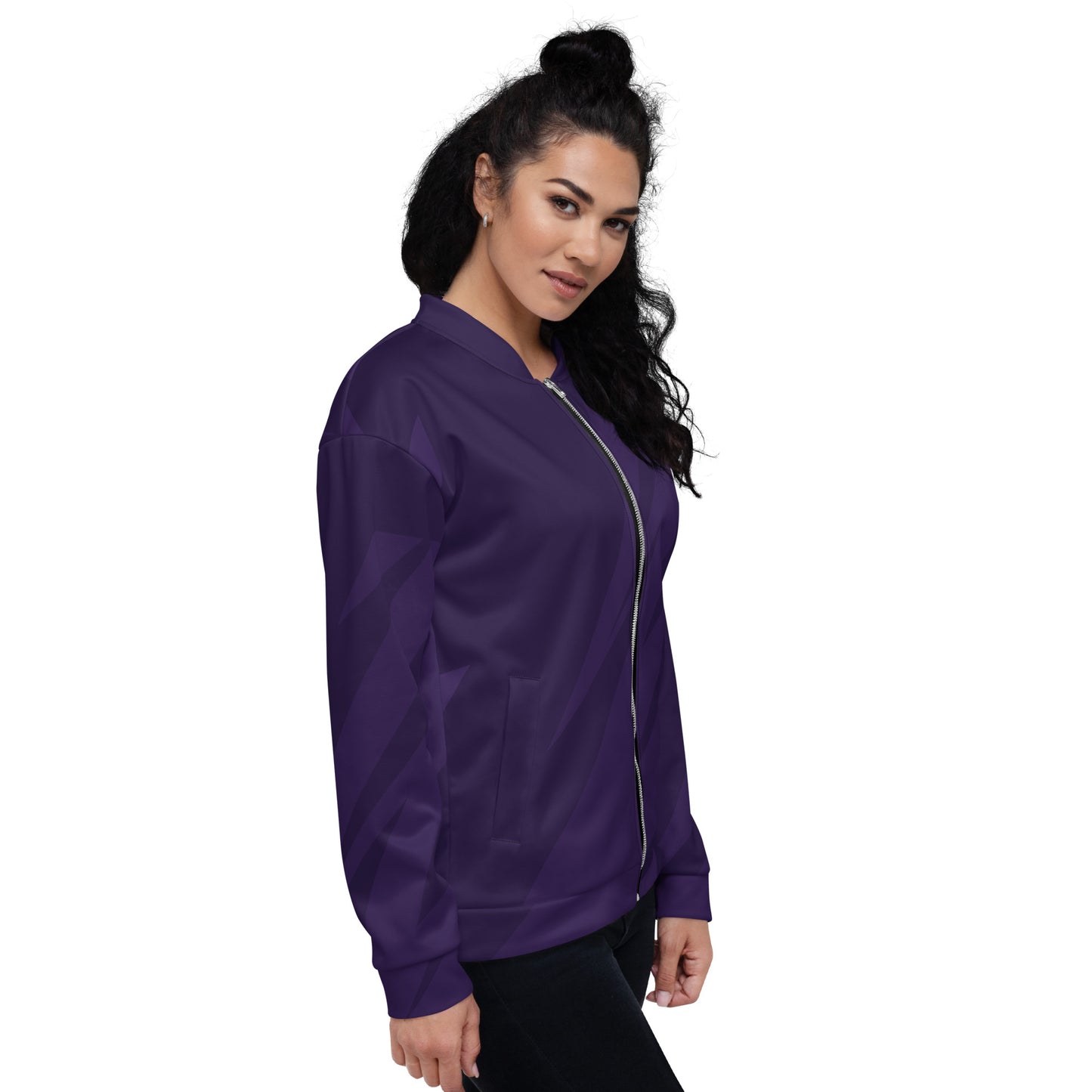 PURPLE BOLT UNISEX BOMBER JACKET