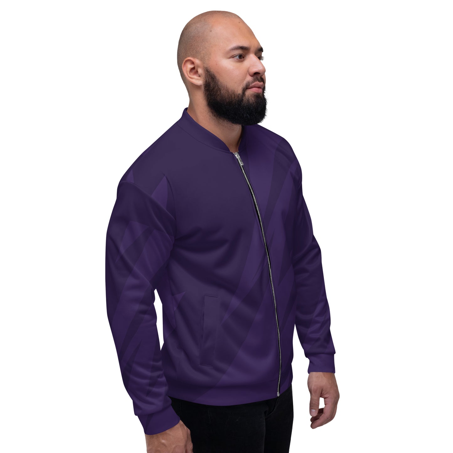 PURPLE BOLT UNISEX BOMBER JACKET