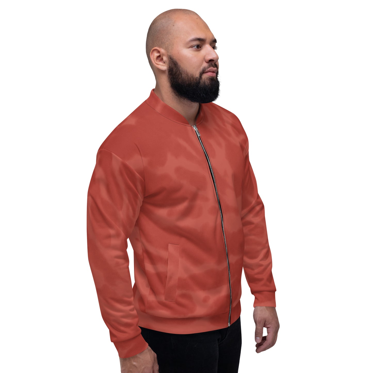 RED TIE DYE UNISEX BOMBER JACKET