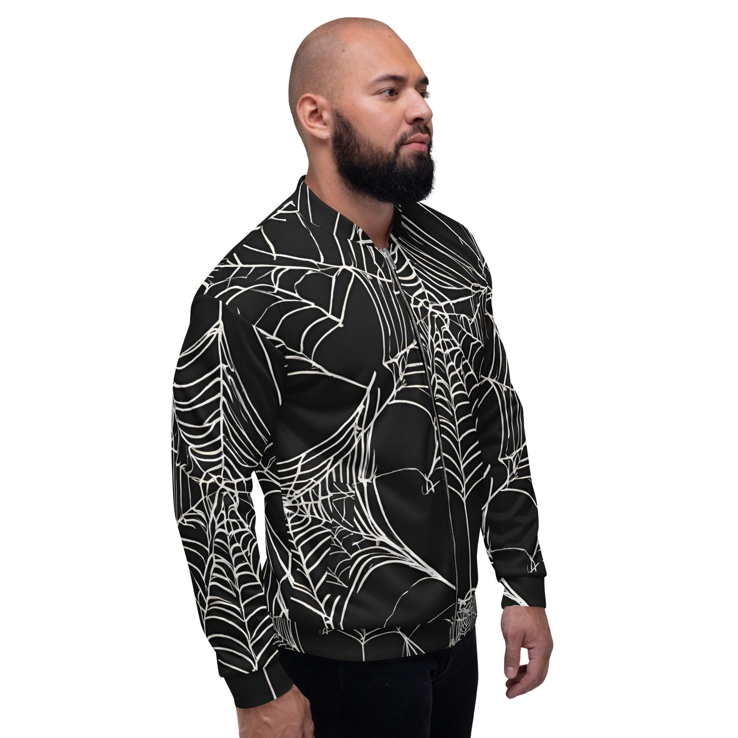 WEB OF LIES UNISEX BOMBER JACKET