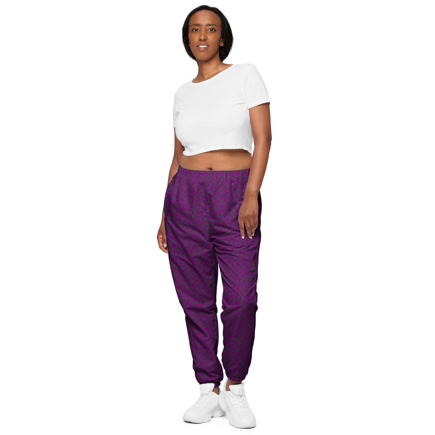 PURPLE LEOPARD UNISEX TRACK PANTS